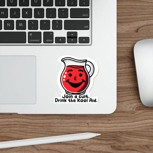 Join a Cult Kool - Aid Sticker – Edgy Dark Humor Vinyl Decal - mezetto KEOLIX KEOLIX