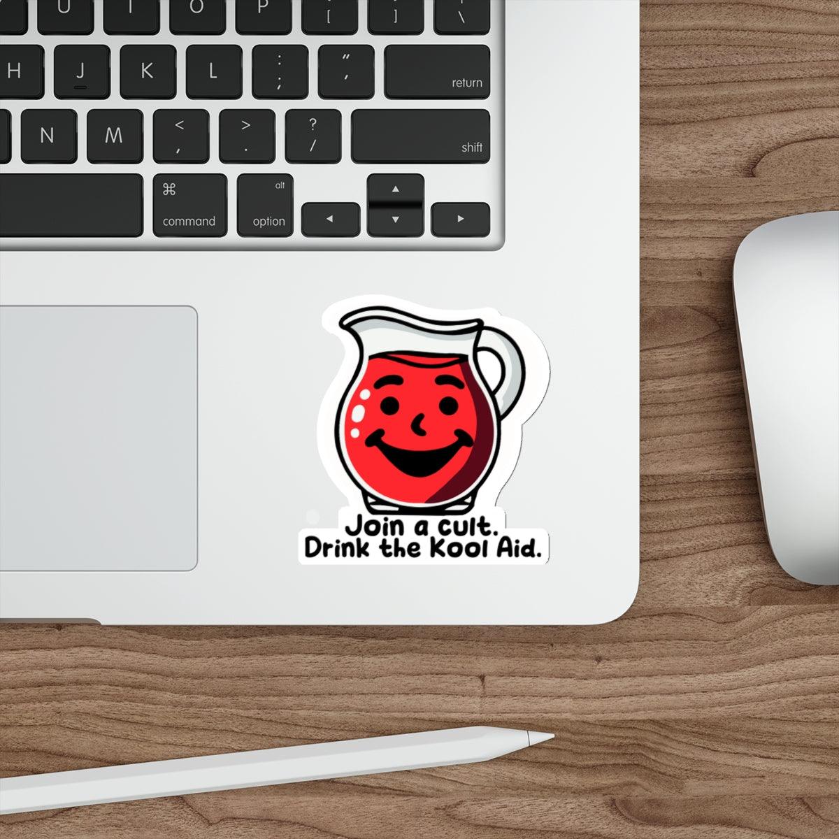 Join a Cult Kool - Aid Sticker – Edgy Dark Humor Vinyl Decal - mezetto KEOLIX KEOLIX
