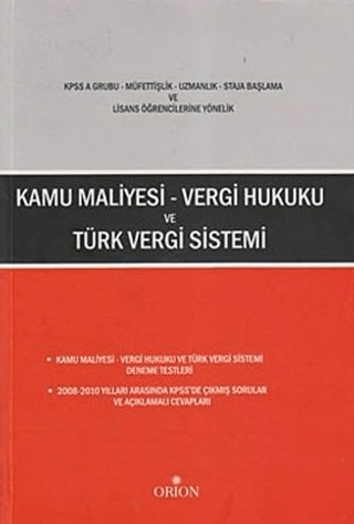 Kamu Maliyesi - Vergi Hukuku ve Türk Vergi Sistemi