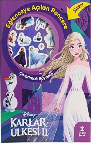 Karlar Ülkesi 2 Eğlenceye Açılan Pencere Çıkartmalı Boyama Kitabı