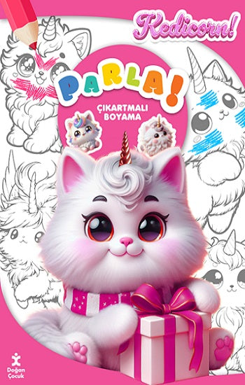 Kedicorn Parla Çıkartmalı Boyama Kitabı