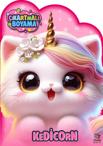 Kedicorn Zamanı – Çıkartmalı Boyama Kitabı - İthaki Yayınları Kitap