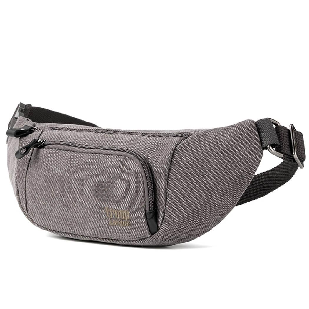 TRP1513 Troop London Classic Canvas Waist Bag (Charcoal)-2