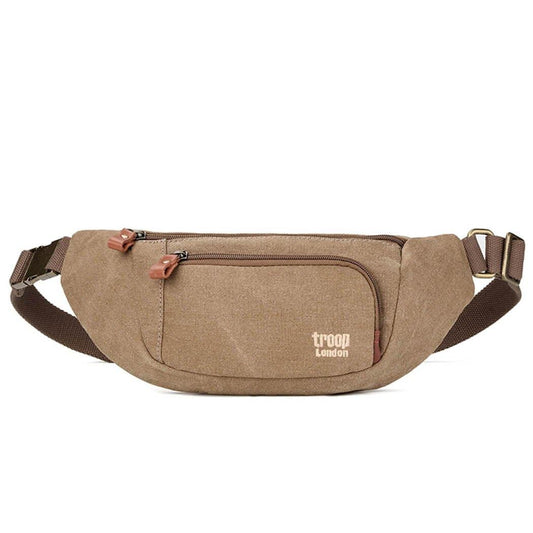 TRP1513 Troop London Classic Canvas Waist Bag (Brown)-0