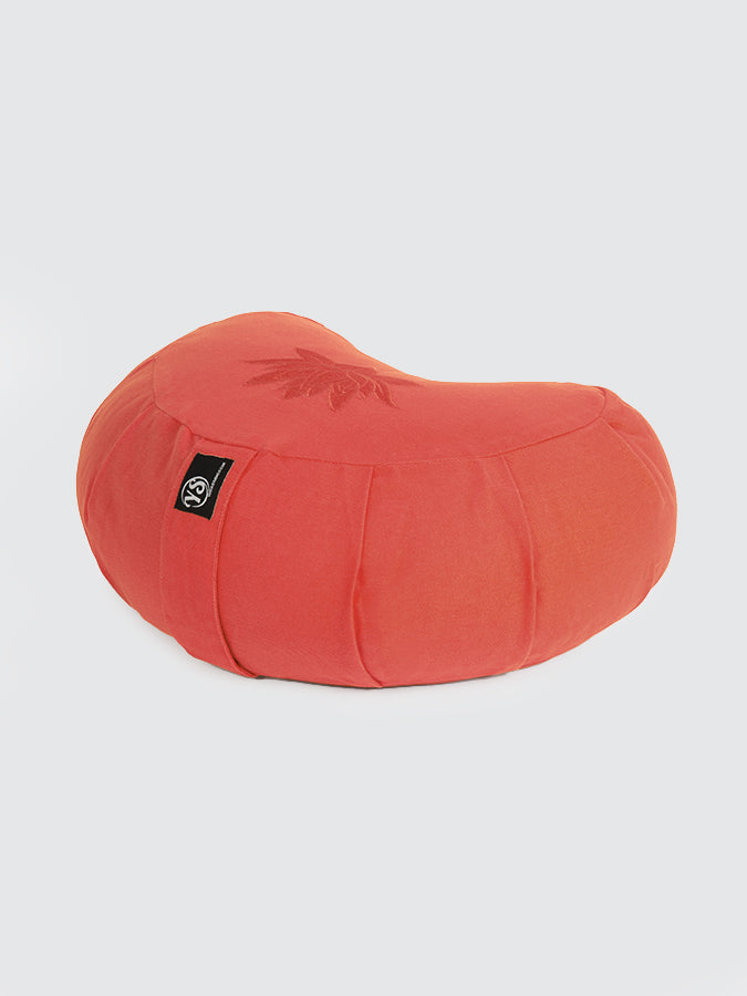 Yoga Studio GOTS Organic Cotton Crescent Lotus Zafu Buckwheat Cushion