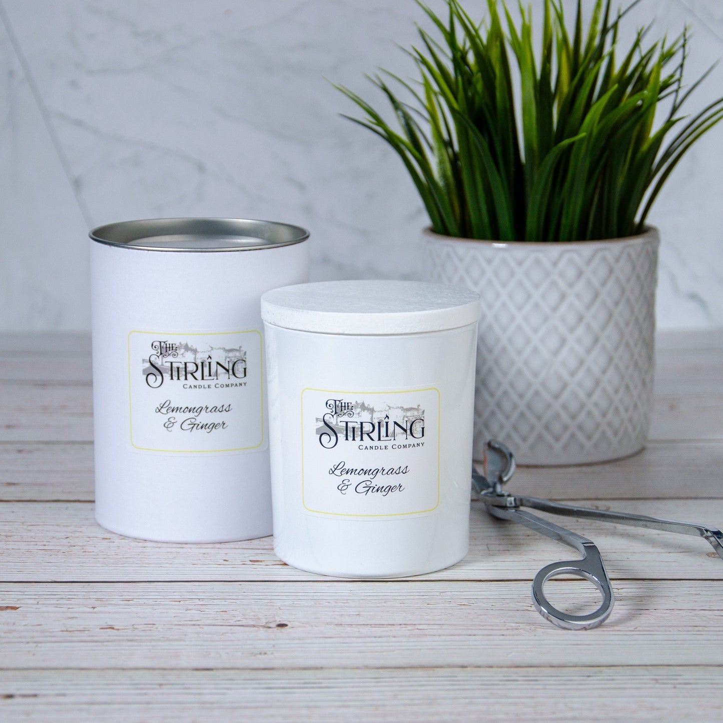 Lemongrass & Ginger - Large Candle - mezetto Shopify Collective The Stirling Candle Company