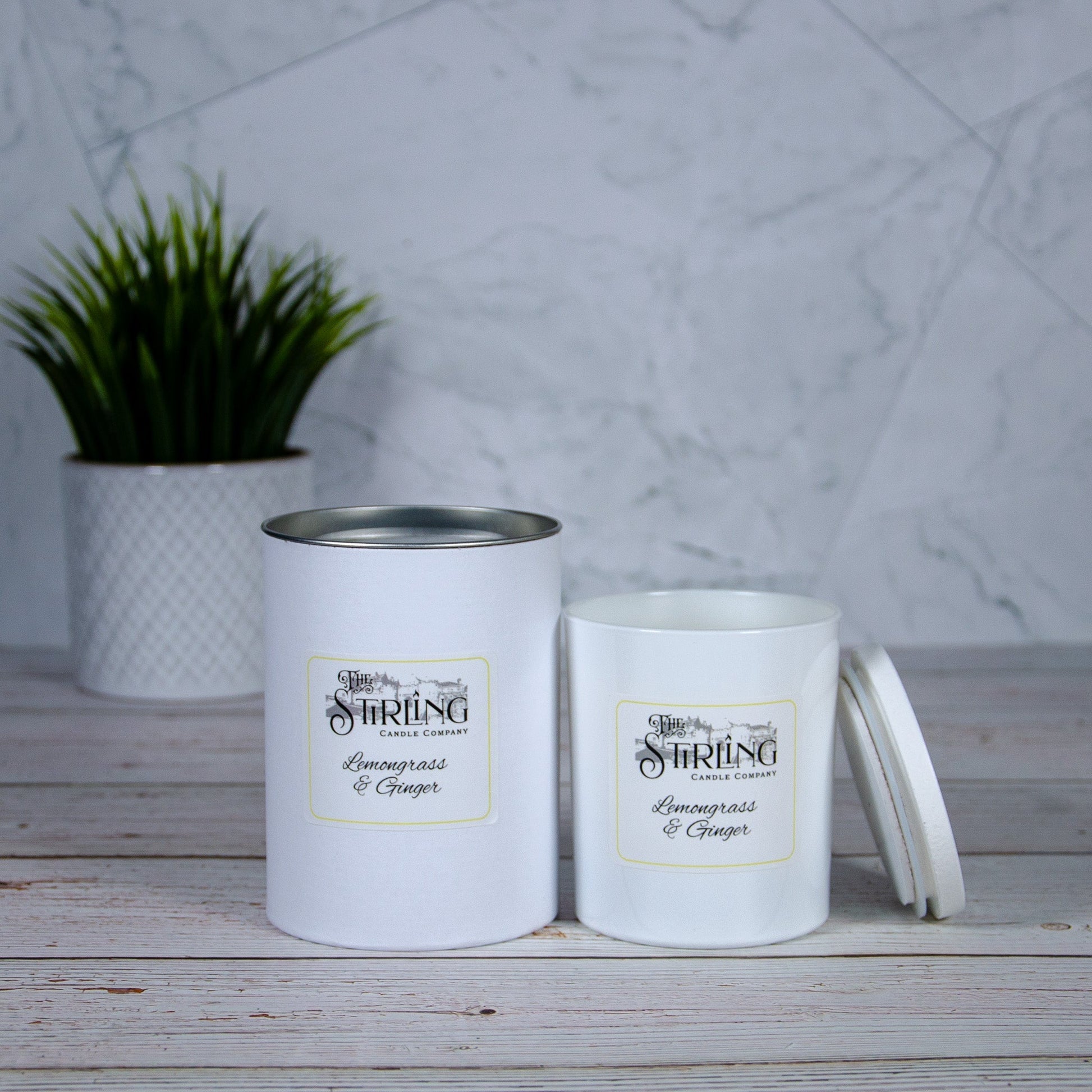 Lemongrass & Ginger - Large Candle - mezetto Shopify Collective The Stirling Candle Company