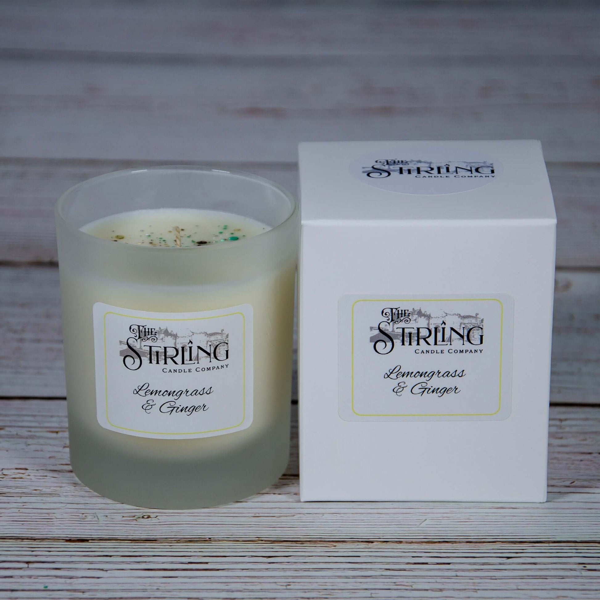 Lemongrass & Ginger - Medium Candle - mezetto Shopify Collective The Stirling Candle Company