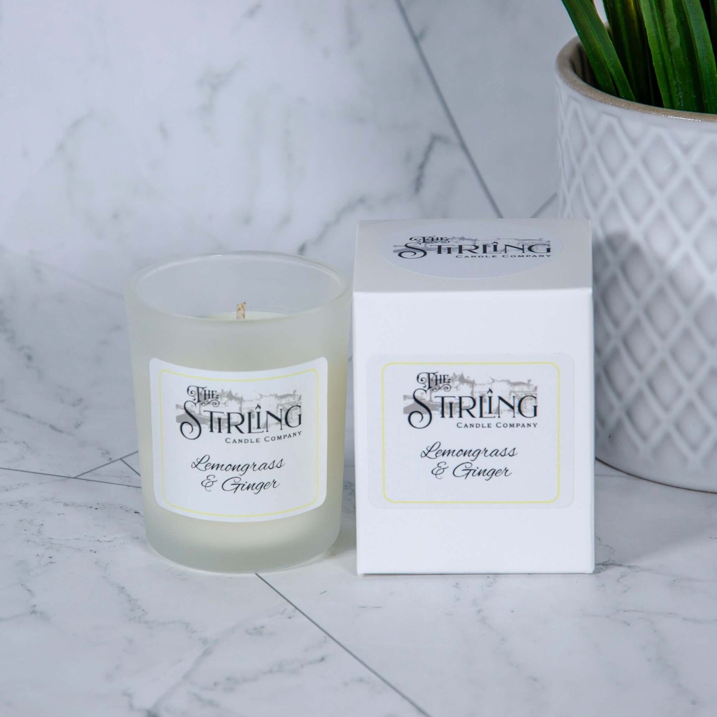 Lemongrass & Ginger - Small Candle - mezetto Shopify Collective The Stirling Candle Company