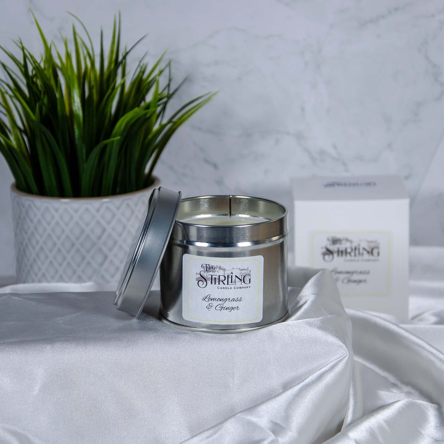 Lemongrass & Ginger - Travel Tin Candle - Wooden Wick - mezetto Shopify Collective The Stirling Candle Company