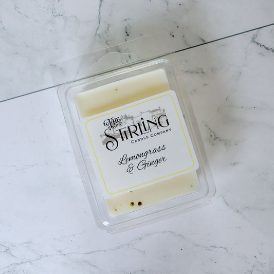 Lemongrass & Ginger - Wax Melt Clamshell - mezetto Shopify Collective The Stirling Candle Company