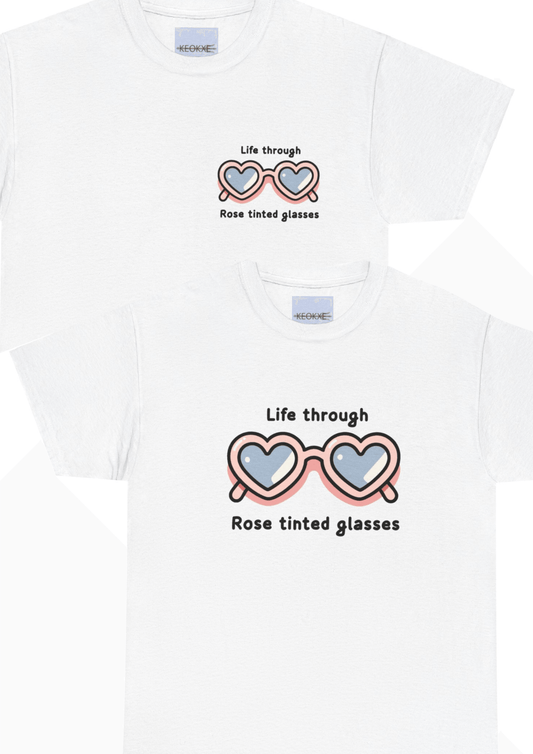 Life Through Rose - Tinted Glasses – Positivity Tee - mezetto KEOLIX KEOLIX