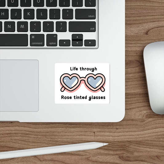 Life Through Rose - Tinted Glasses Sticker – Heart Shades - mezetto KEOLIX KEOLIX