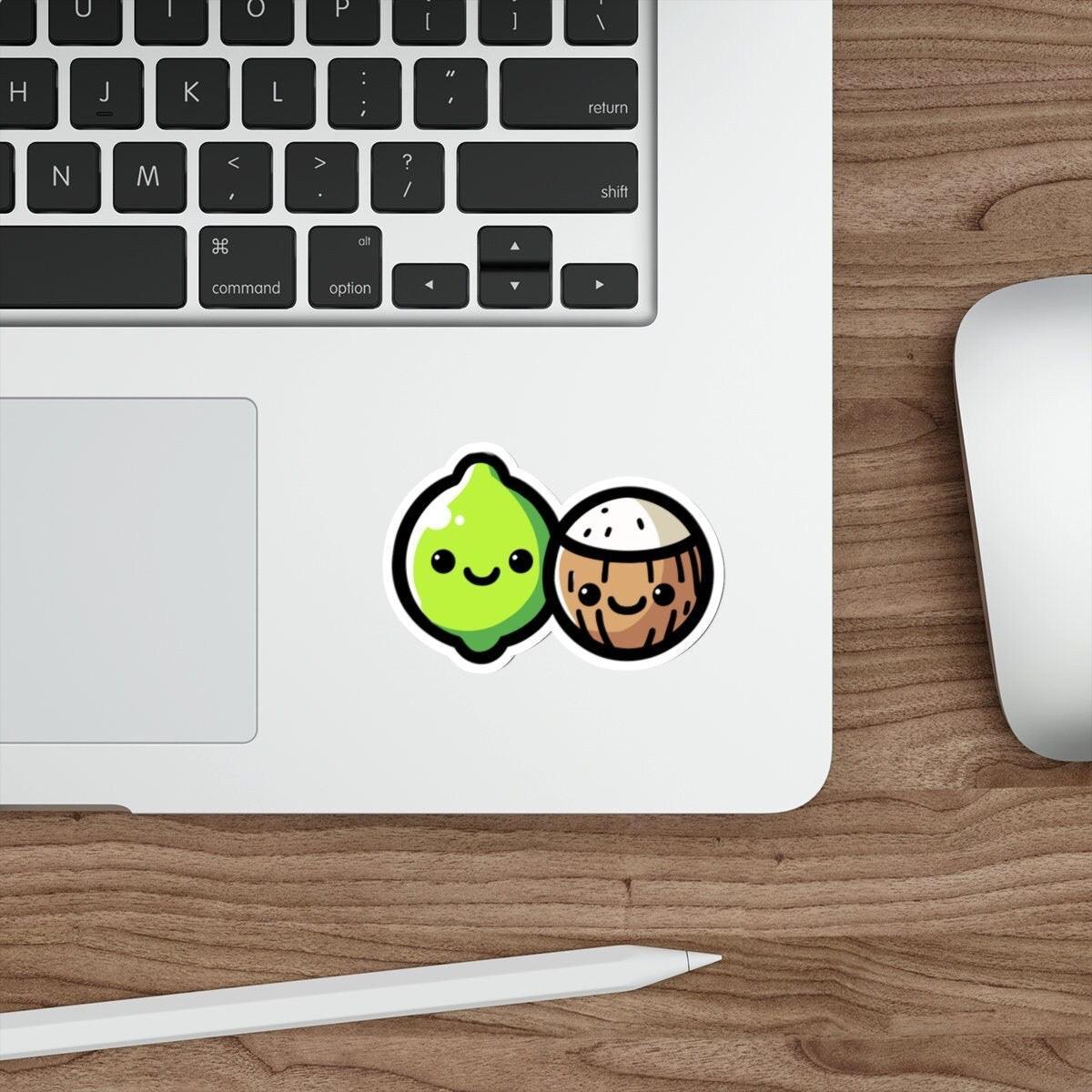 Lime and Coconut Cartoon Sticker – Tropical Waterproof - mezetto KEOLIX KEOLIX