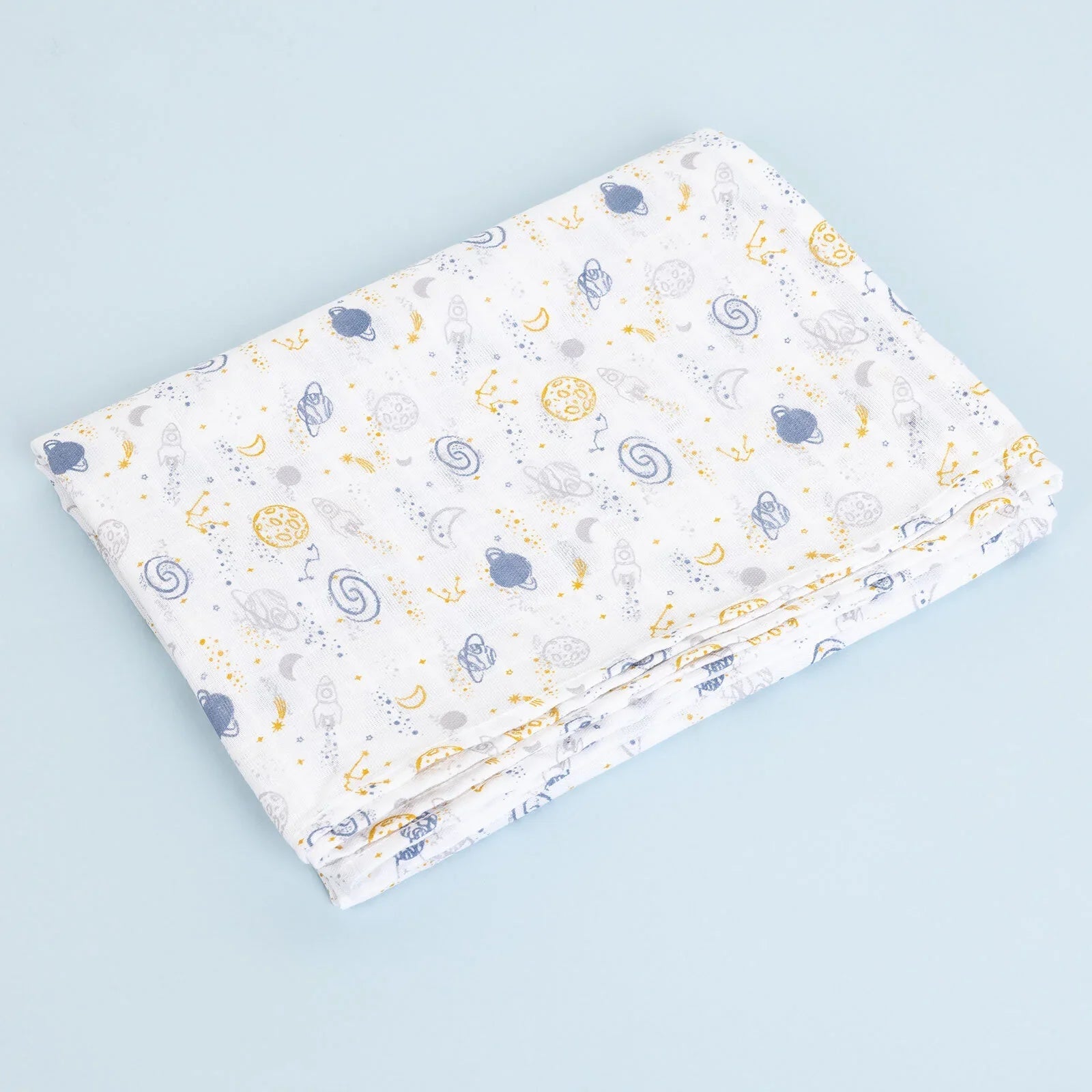 Little Dreams Boy Muslin Blanket - Patterned - mezetto