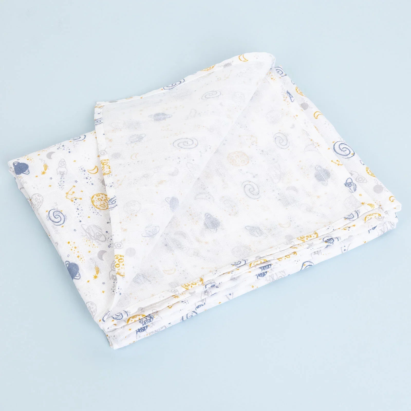 Little Dreams Boy Muslin Blanket - Patterned - mezetto