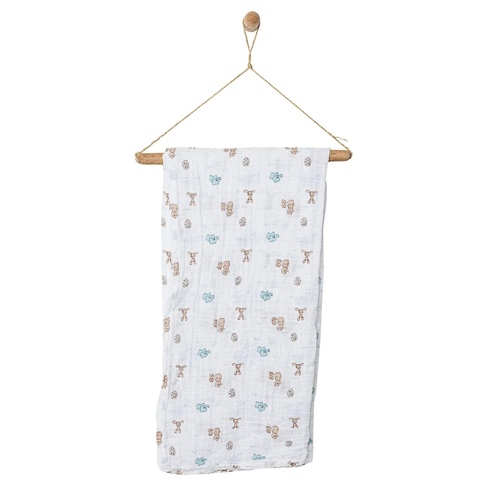 Little Dreams Girl Muslin Blanket - White - mezetto