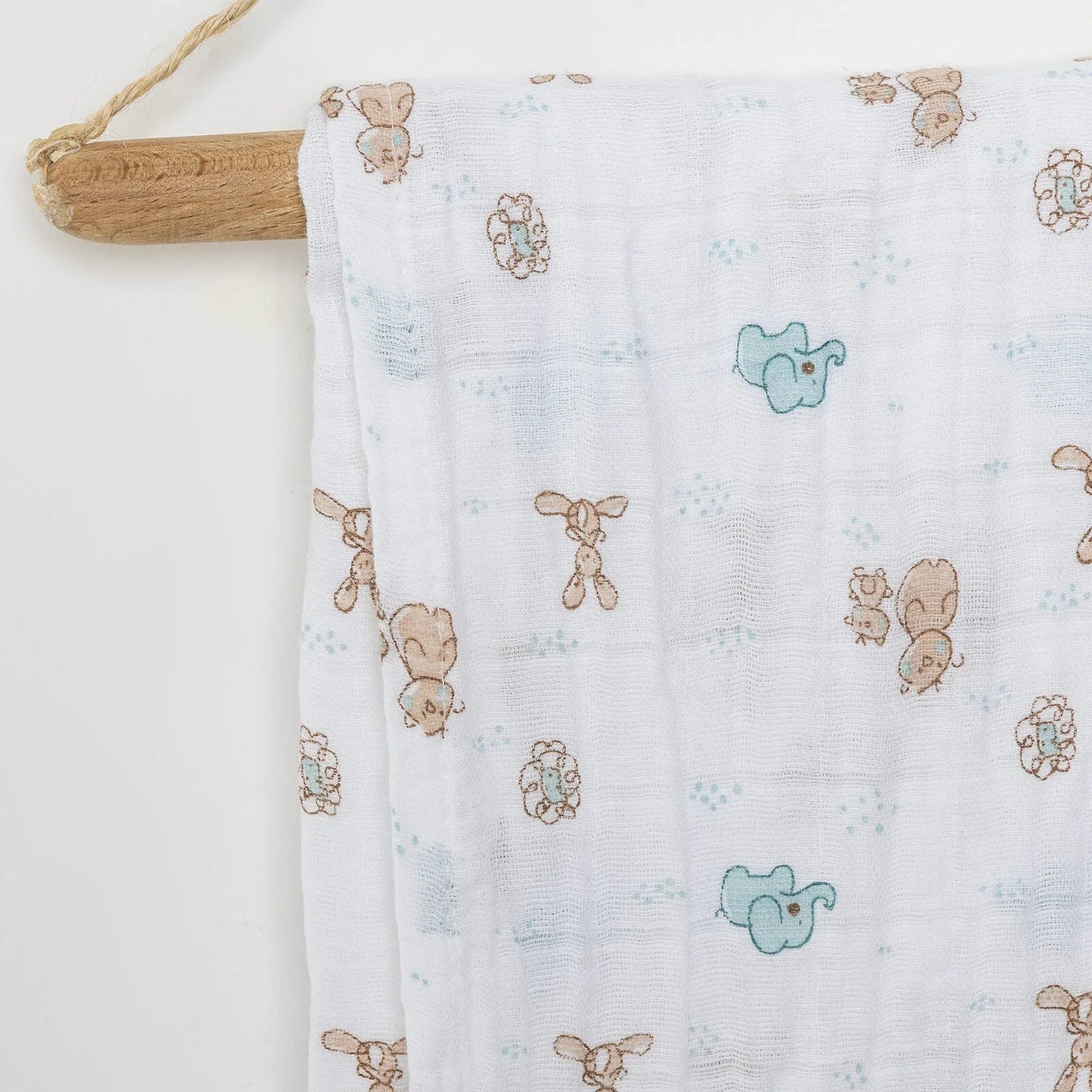 Little Dreams Girl Muslin Blanket - White - mezetto