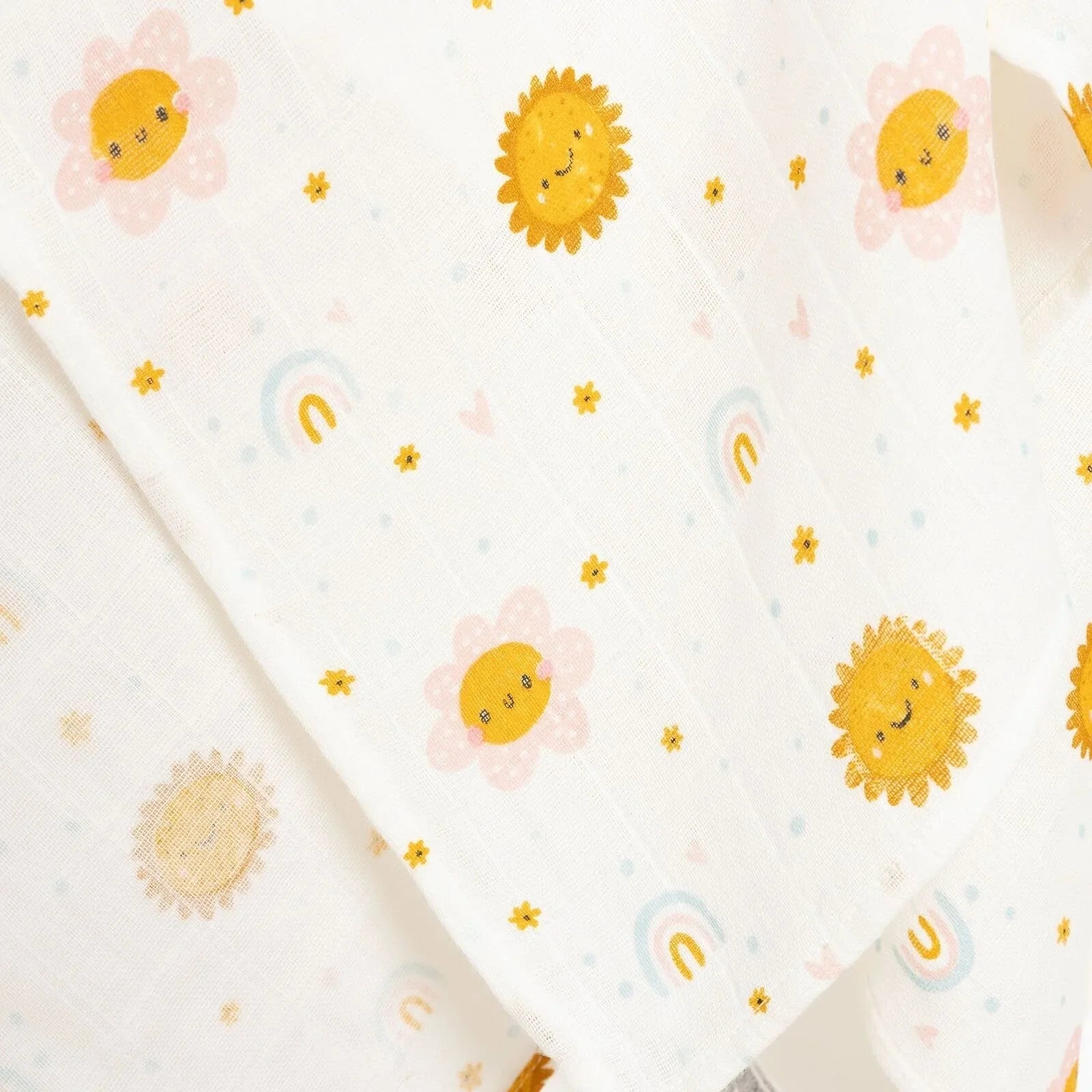 Little Dreams Girl Muslin Blanket - Yellow - mezetto