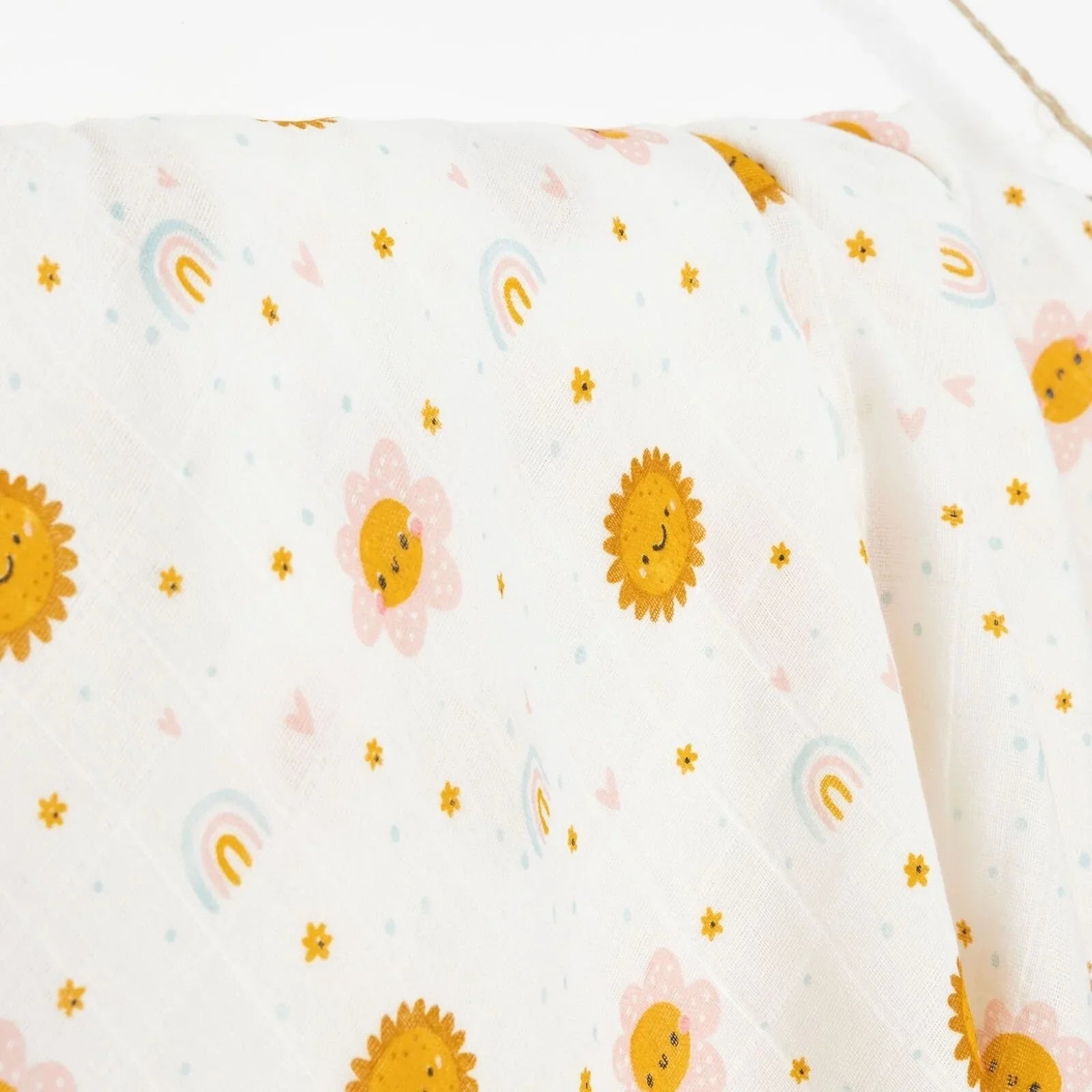 Little Dreams Girl Muslin Blanket - Yellow - mezetto
