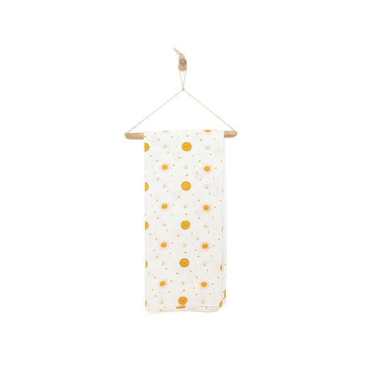 Little Dreams Girl Muslin Blanket - Yellow - mezetto