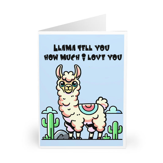 Llama Tell You I Love You – Funny Romantic Llama Card - mezetto KEOLIX KEOLIX