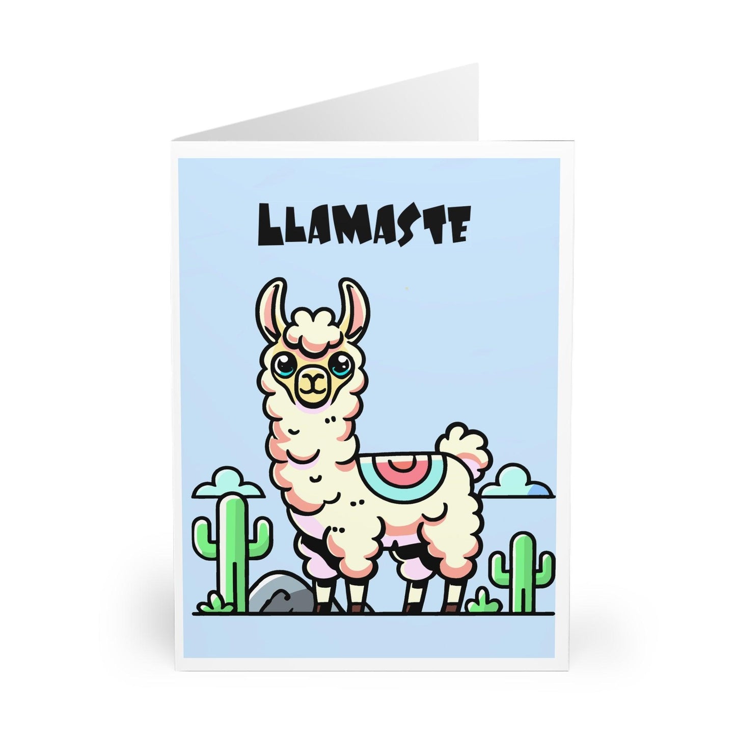 Llamaste Card – Cute Mindful Greeting with Pastel Llama - mezetto KEOLIX KEOLIX