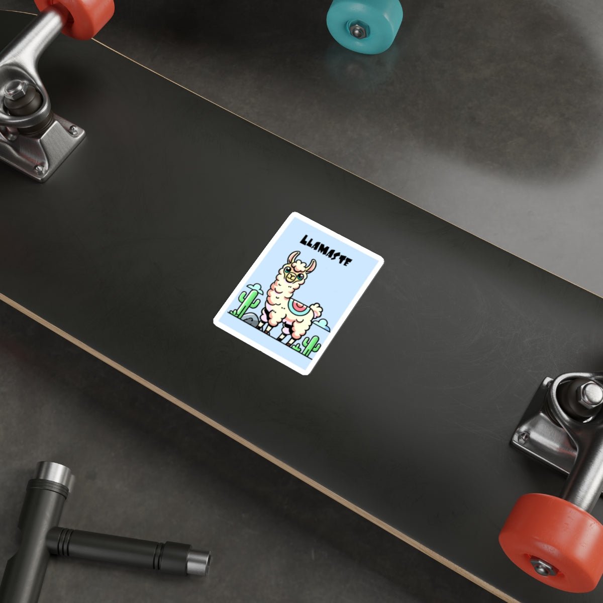 Llamaste Cartoon Llama Sticker – Cute Yoga Aesthetic - mezetto KEOLIX KEOLIX