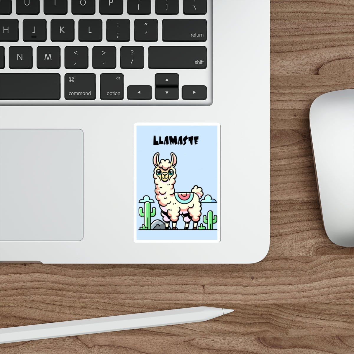 Llamaste Cartoon Llama Sticker – Cute Yoga Aesthetic - mezetto KEOLIX KEOLIX