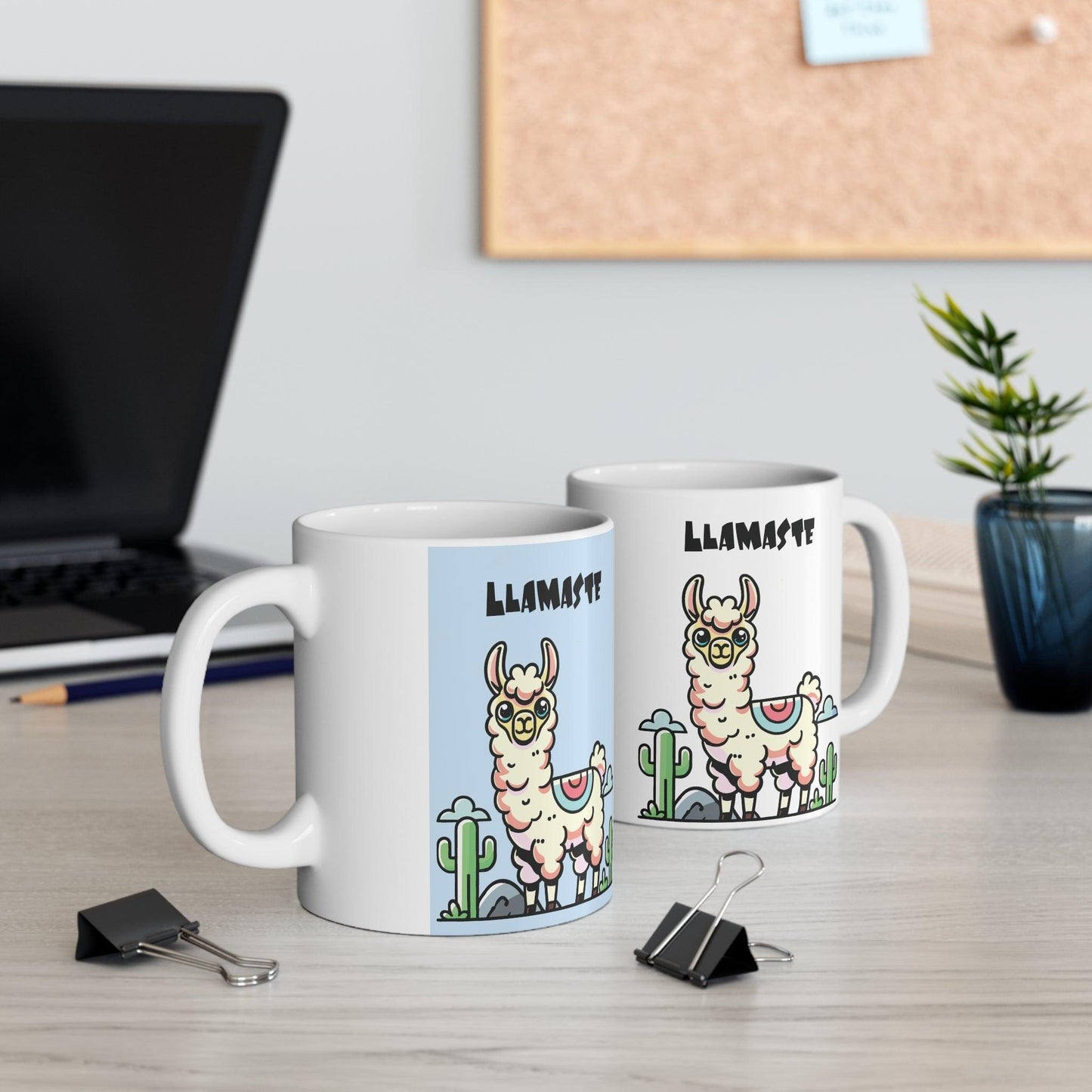 Llamaste Mug – Cute Yoga Llama Pastel Design - mezetto KEOLIX KEOLIX