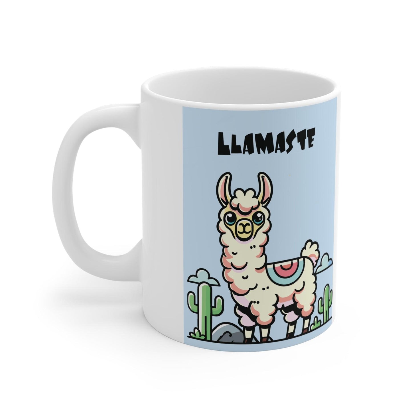 Llamaste Mug – Cute Yoga Llama Pastel Design - mezetto KEOLIX KEOLIX