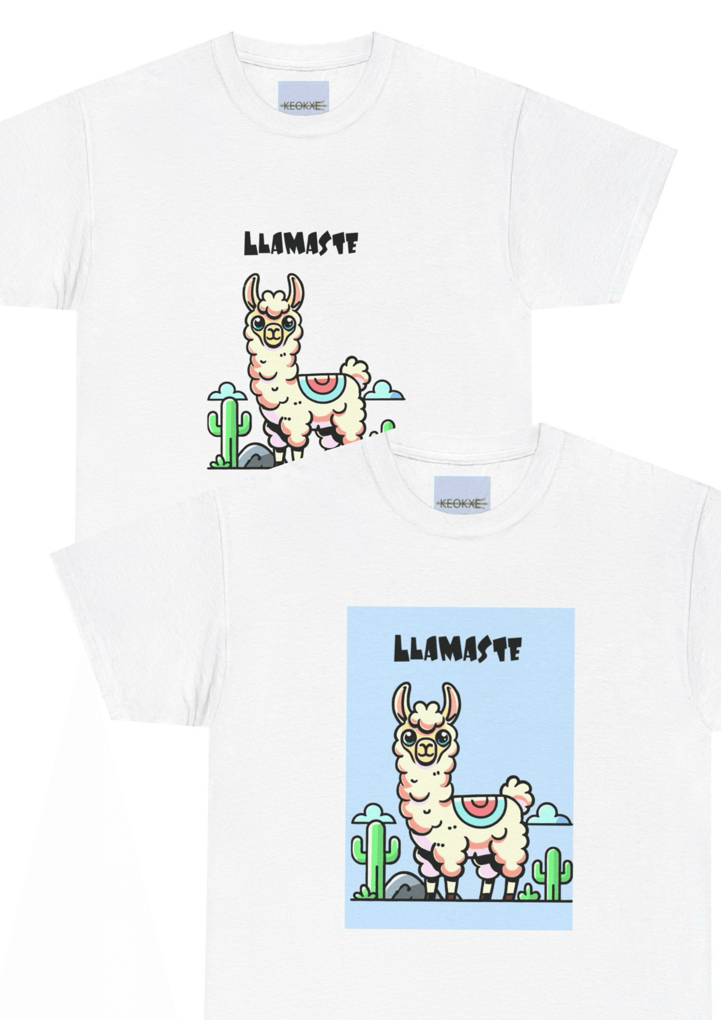 Llamaste – Peaceful & Playful Yoga T-Shirt - mezetto KEOLIX KEOLIX