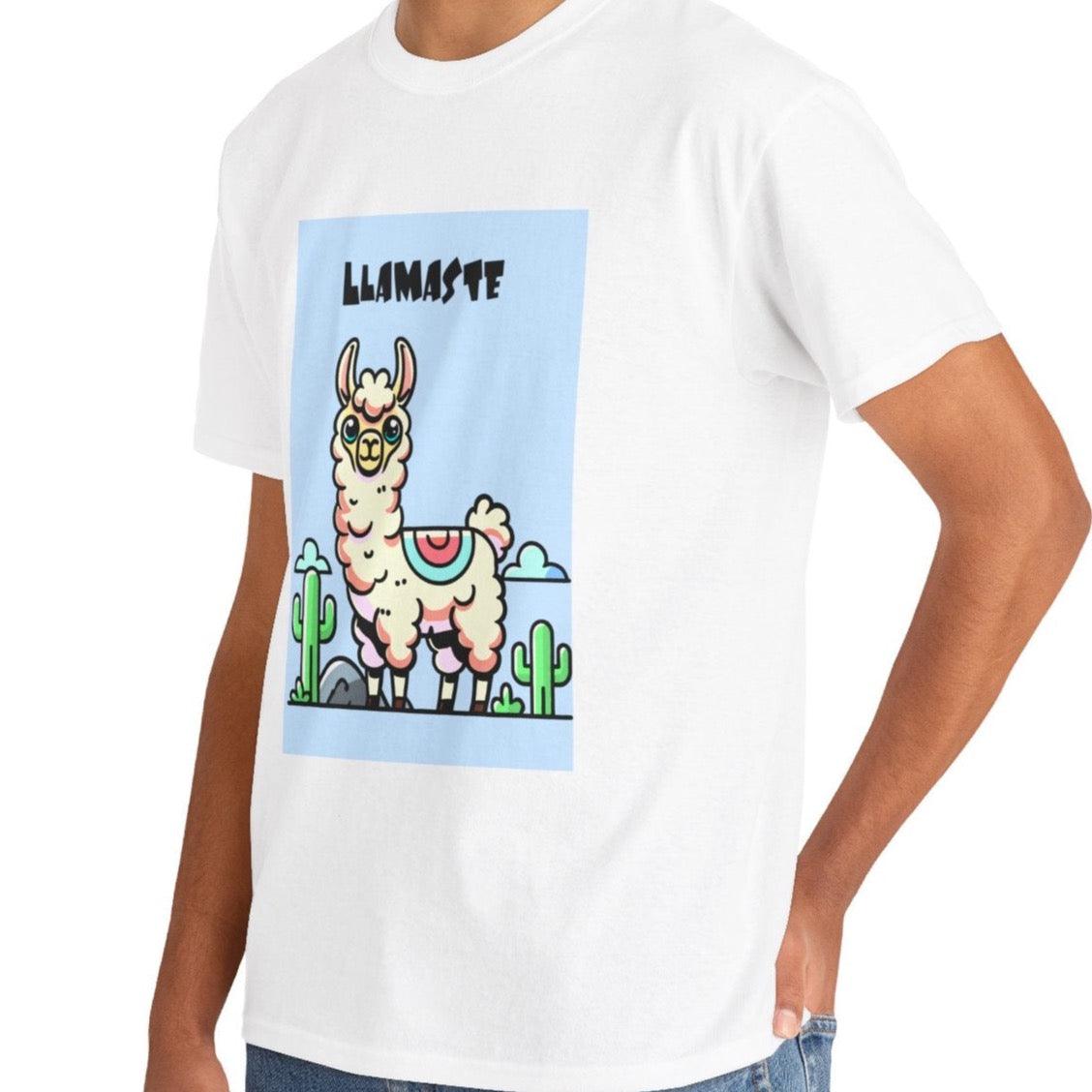 Llamaste – Peaceful & Playful Yoga T-Shirt - mezetto KEOLIX KEOLIX
