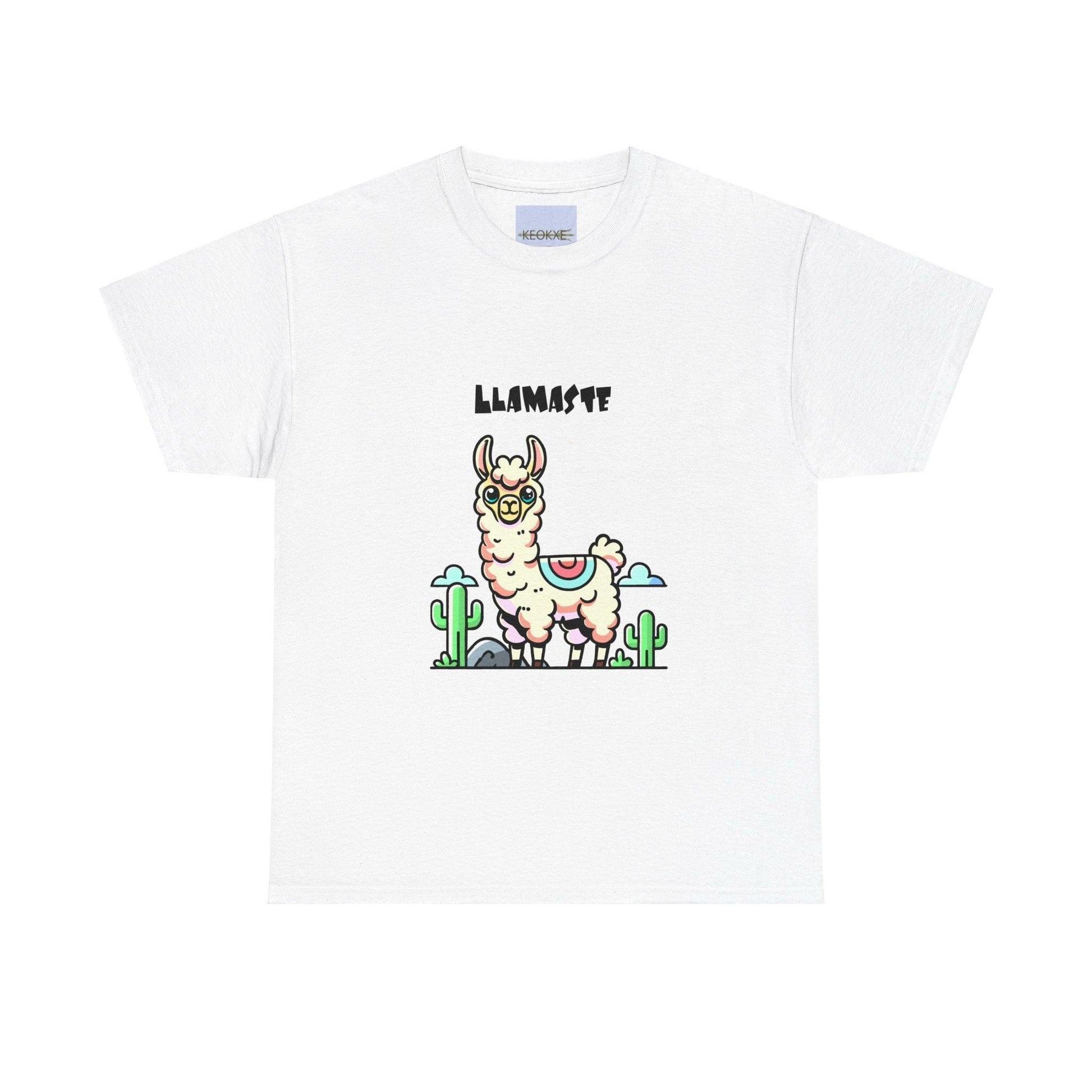 Llamaste – Peaceful & Playful Yoga T-Shirt - mezetto KEOLIX KEOLIX