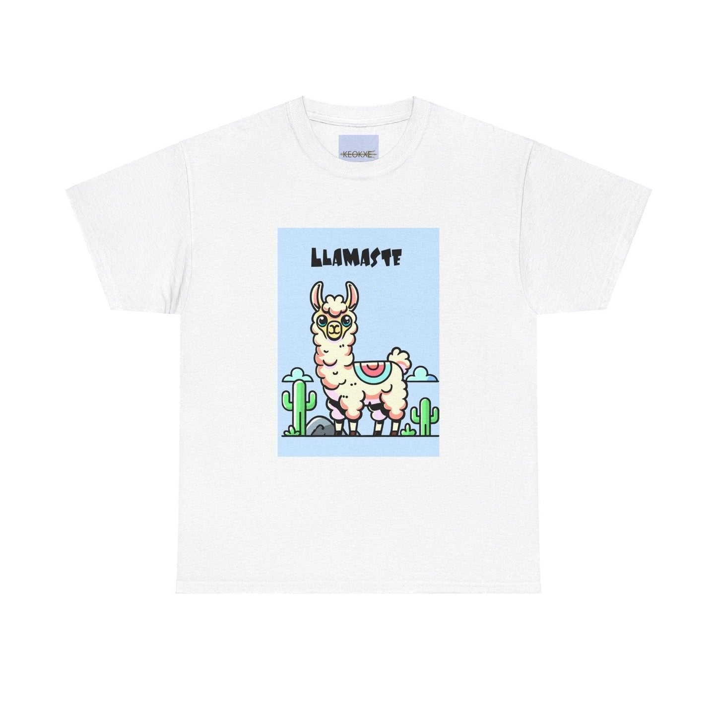 Llamaste – Peaceful & Playful Yoga T-Shirt - mezetto KEOLIX KEOLIX