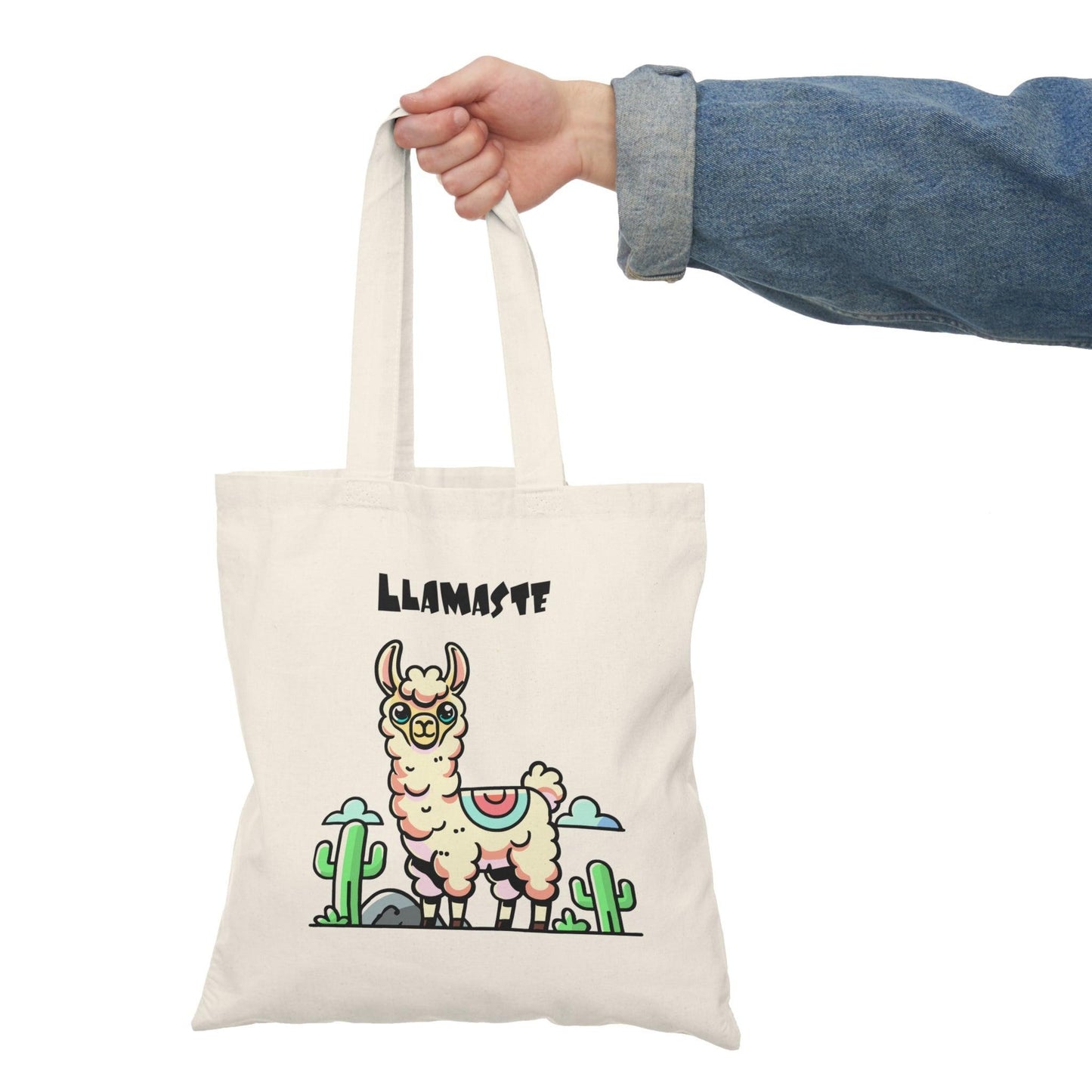 Llamaste Tote Bag – Whimsical Calm Vibes for Daily Zen - mezetto KEOLIX KEOLIX
