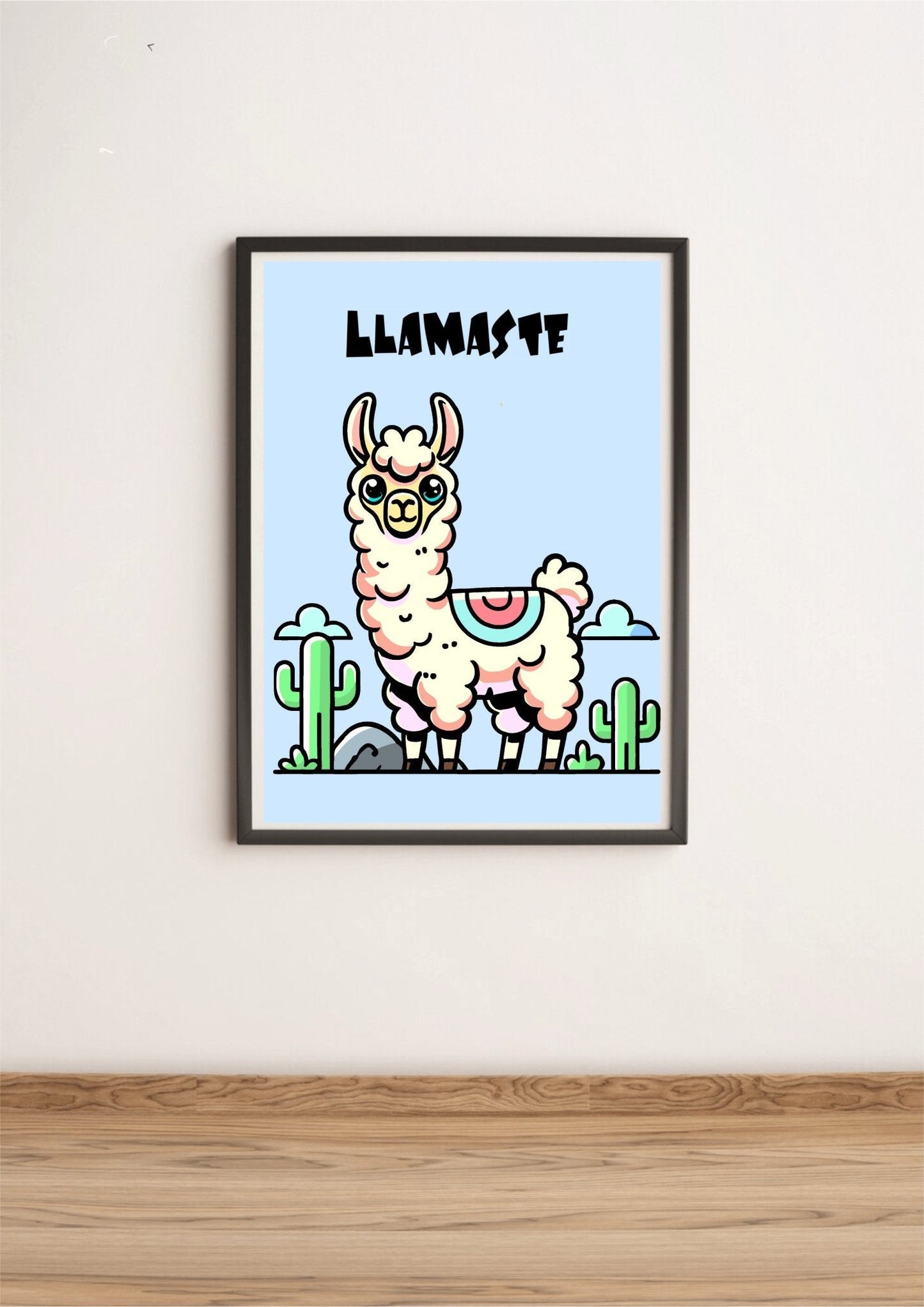 Llamaste Yoga Llama Art Print – Funny & Peaceful Decor - mezetto KEOLIX KEOLIX
