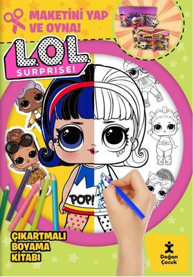 Hahaha Sürpriz! Çıkartmalı Boyama Kitabı - Maketini Yap ve Oyna!