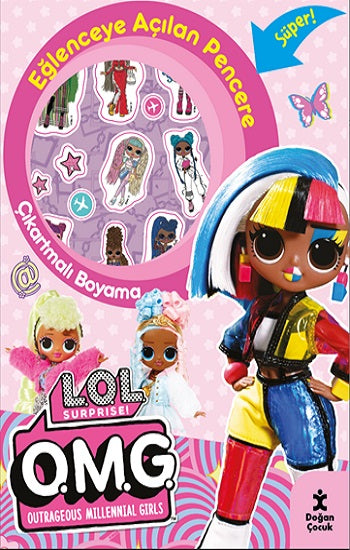 LOL Sürpriz Eğlenceye Açılan Pencere Çıkartmalı Boyama Kitabı