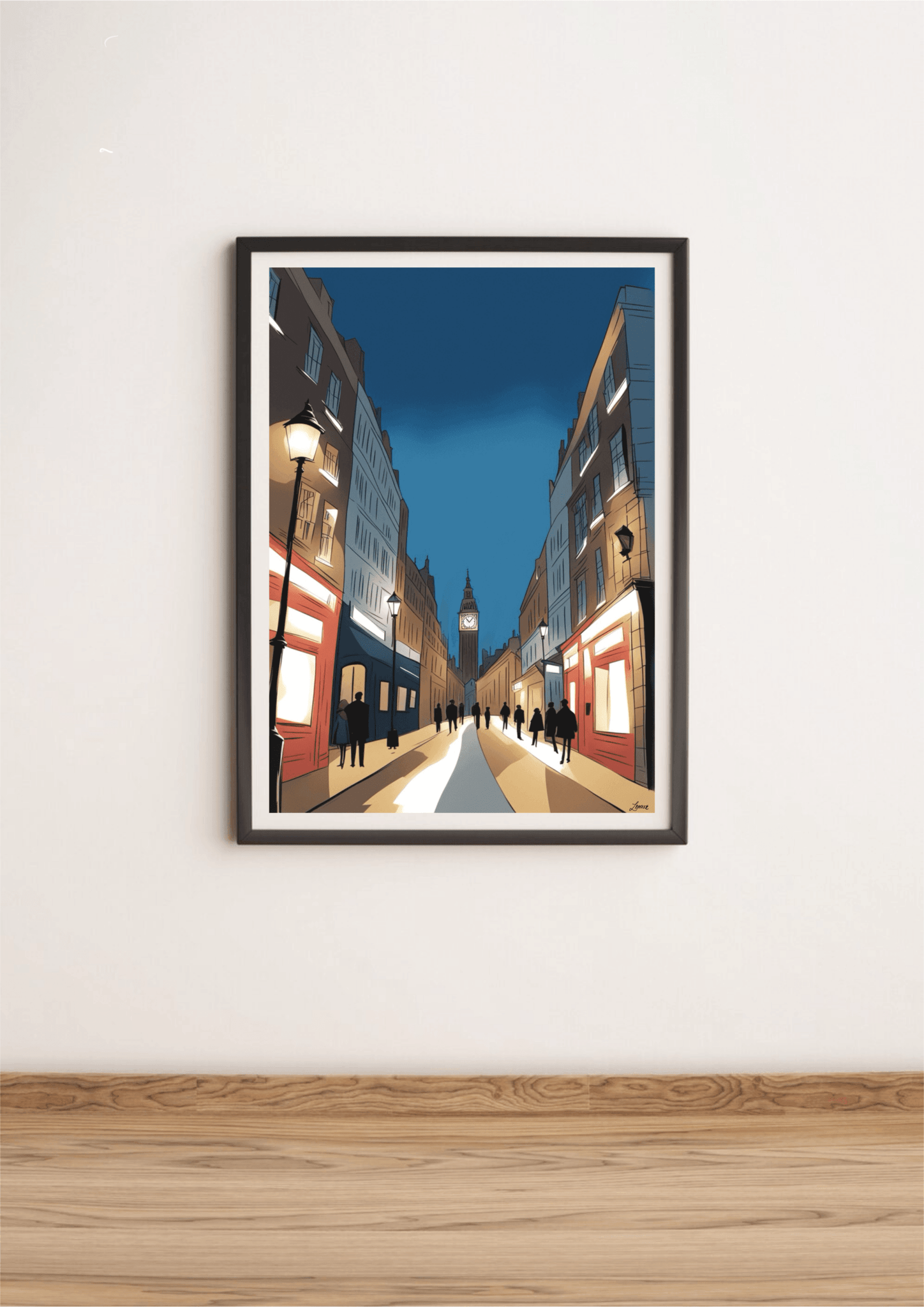 London Night Skyline Print | Starry Cityscape Wall Art - mezetto KEOLIX KEOLIX