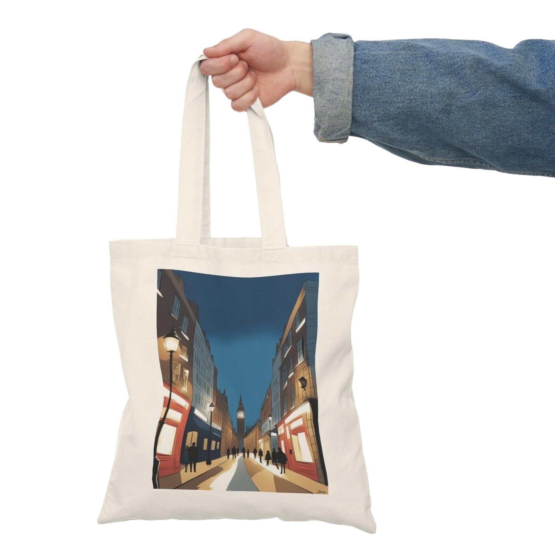 London Nightscape Tote – Skyline Cotton Bag - mezetto KEOLIX KEOLIX