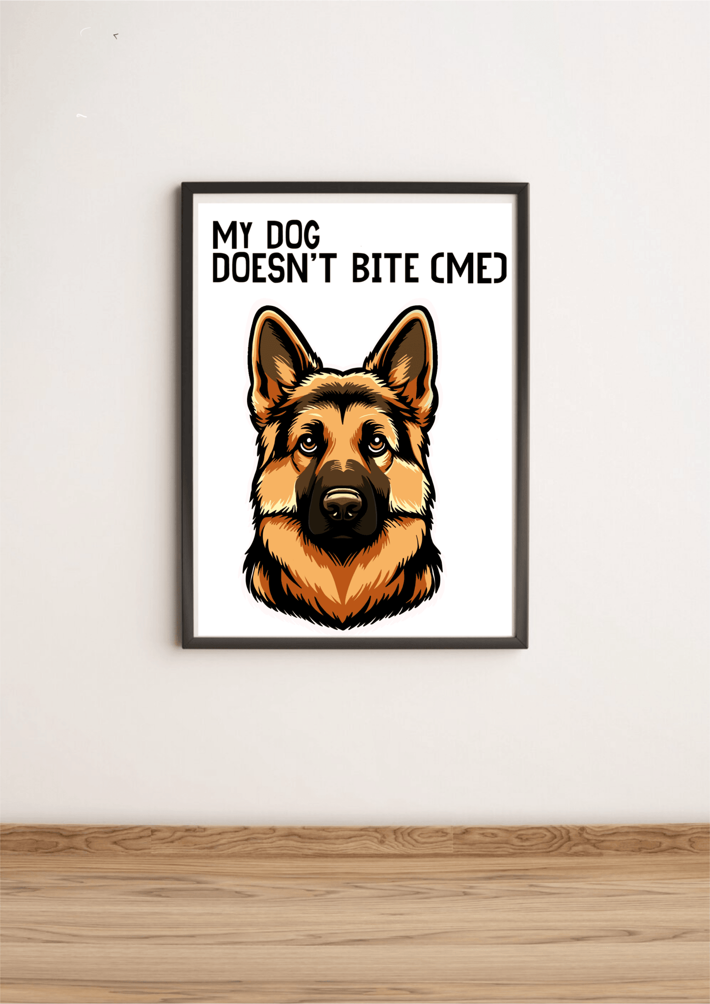 Loyal Companion Quirks – Funny German Shepherd Art Print - mezetto KEOLIX KEOLIX