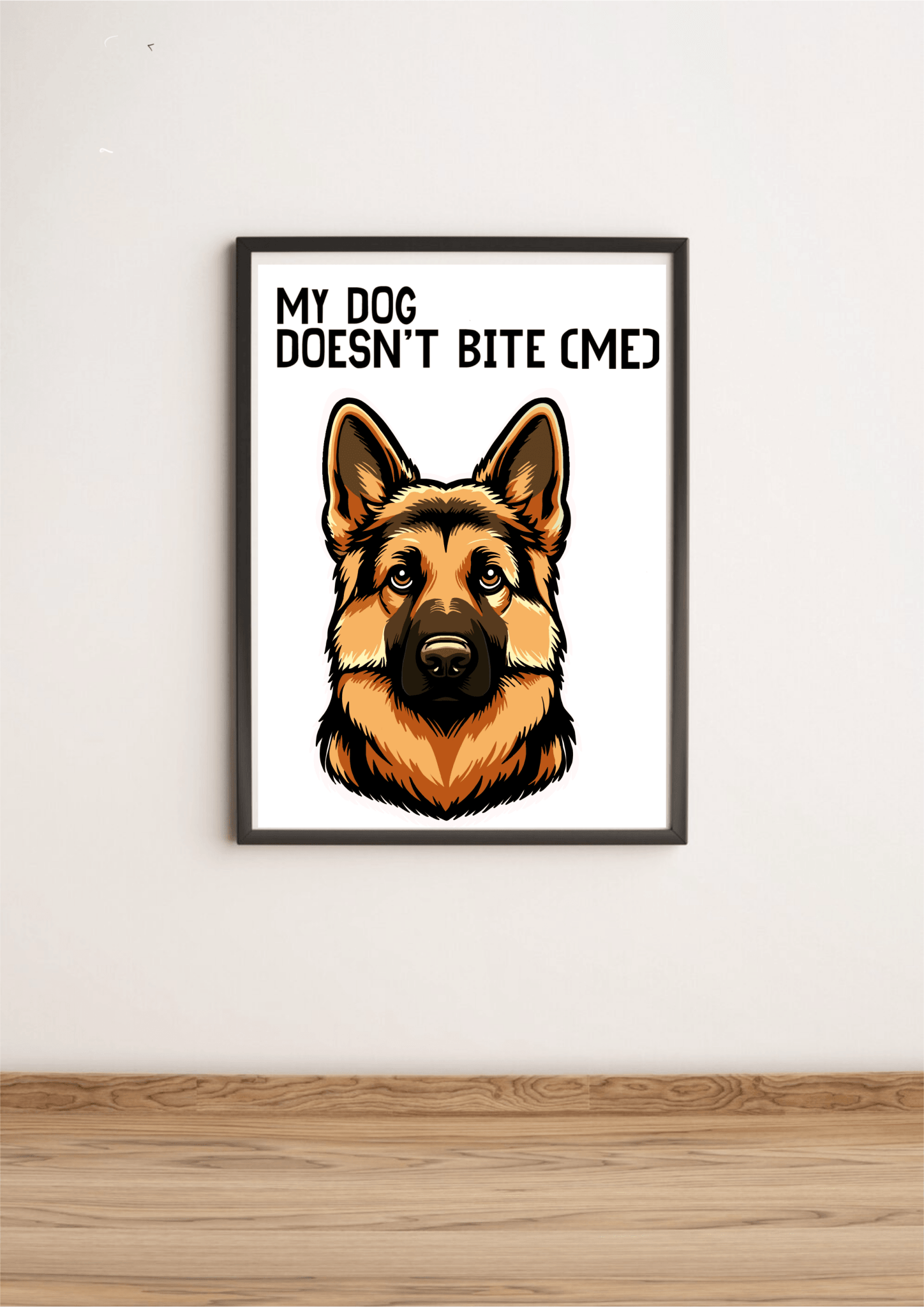 Loyal Companion Quirks – Funny German Shepherd Art Print - mezetto KEOLIX KEOLIX