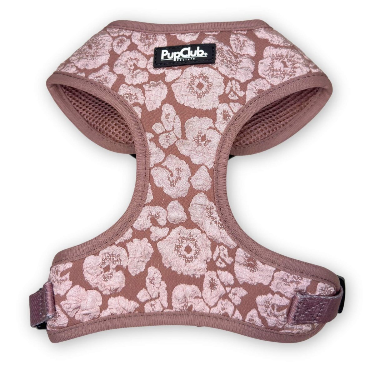 Luxe Adjustable Harness - Mocha Petals - mezetto PupClub Couture PupClub Couture