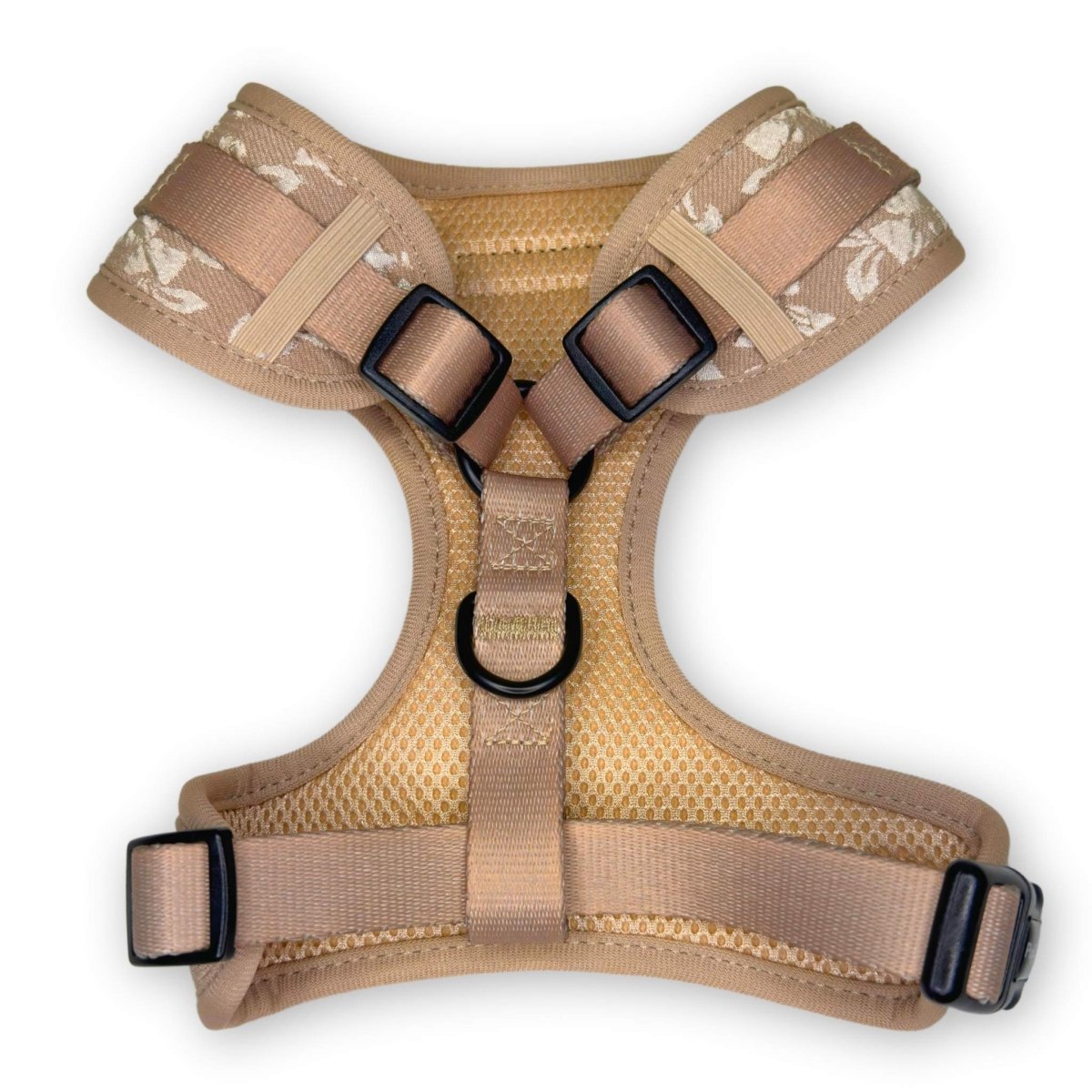 Luxe Adjustable Harness - Toffee Latte Petals - mezetto PupClub Couture PupClub Couture