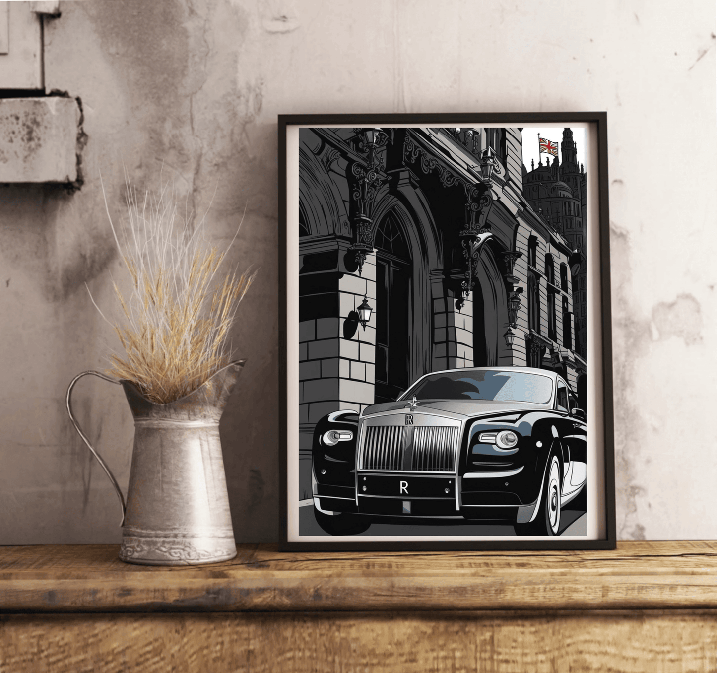 Luxury Black Car Wall Art | Elegant Vehicle Poster A3 A4 A5 - mezetto KEOLIX KEOLIX