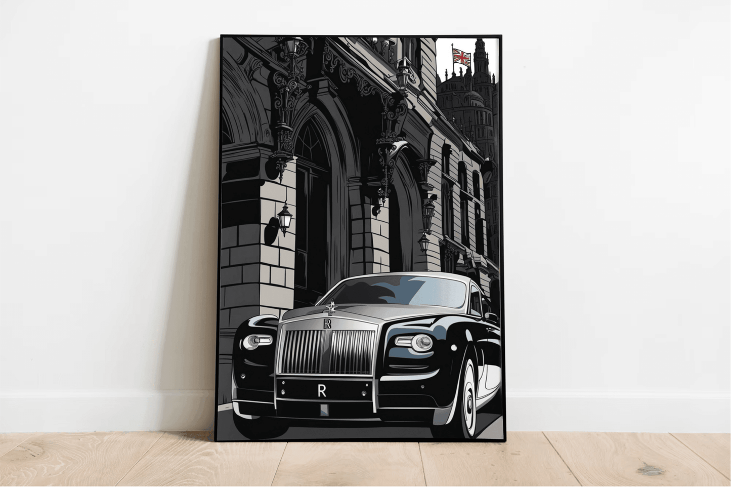 Luxury Black Car Wall Art | Elegant Vehicle Poster A3 A4 A5 - mezetto KEOLIX KEOLIX