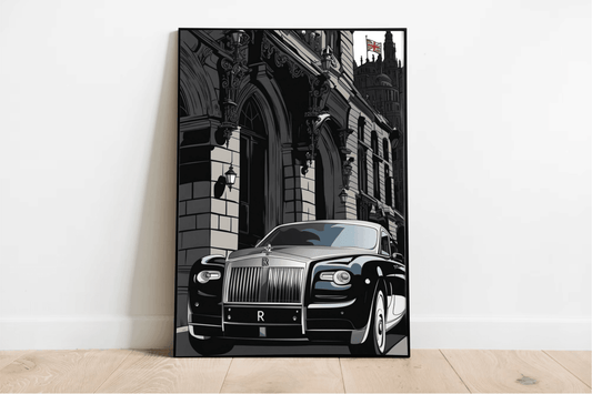 Luxury Black Car Wall Art | Elegant Vehicle Poster A3 A4 A5 - mezetto KEOLIX KEOLIX