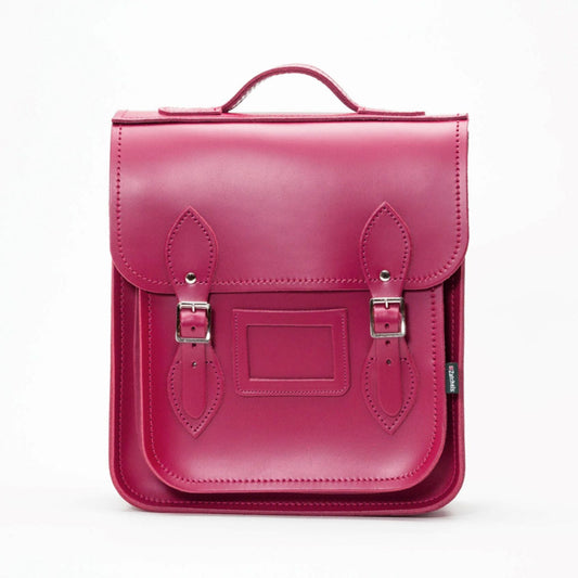 Handmade Leather City Backpack - Magenta-0