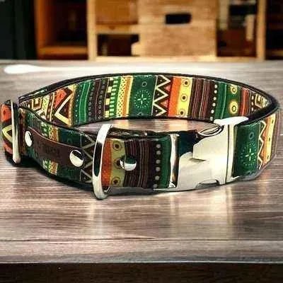 Majestic Cotton Couture Dog Collar for Large Breeds - mezetto